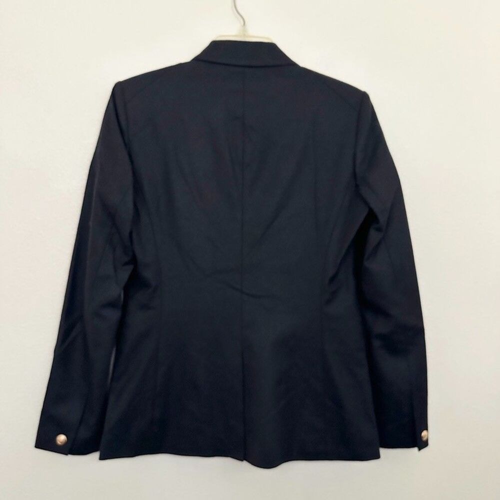 NWT Amour Vert Tobie Double Breasted Blazer Shoulder Pad Navy Nautical Women's S - Picture 11 of 13